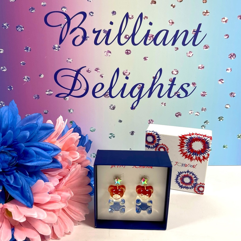 🐻BETSEY JOHNSON GLITTER GUMMY BEAR EARRINGS